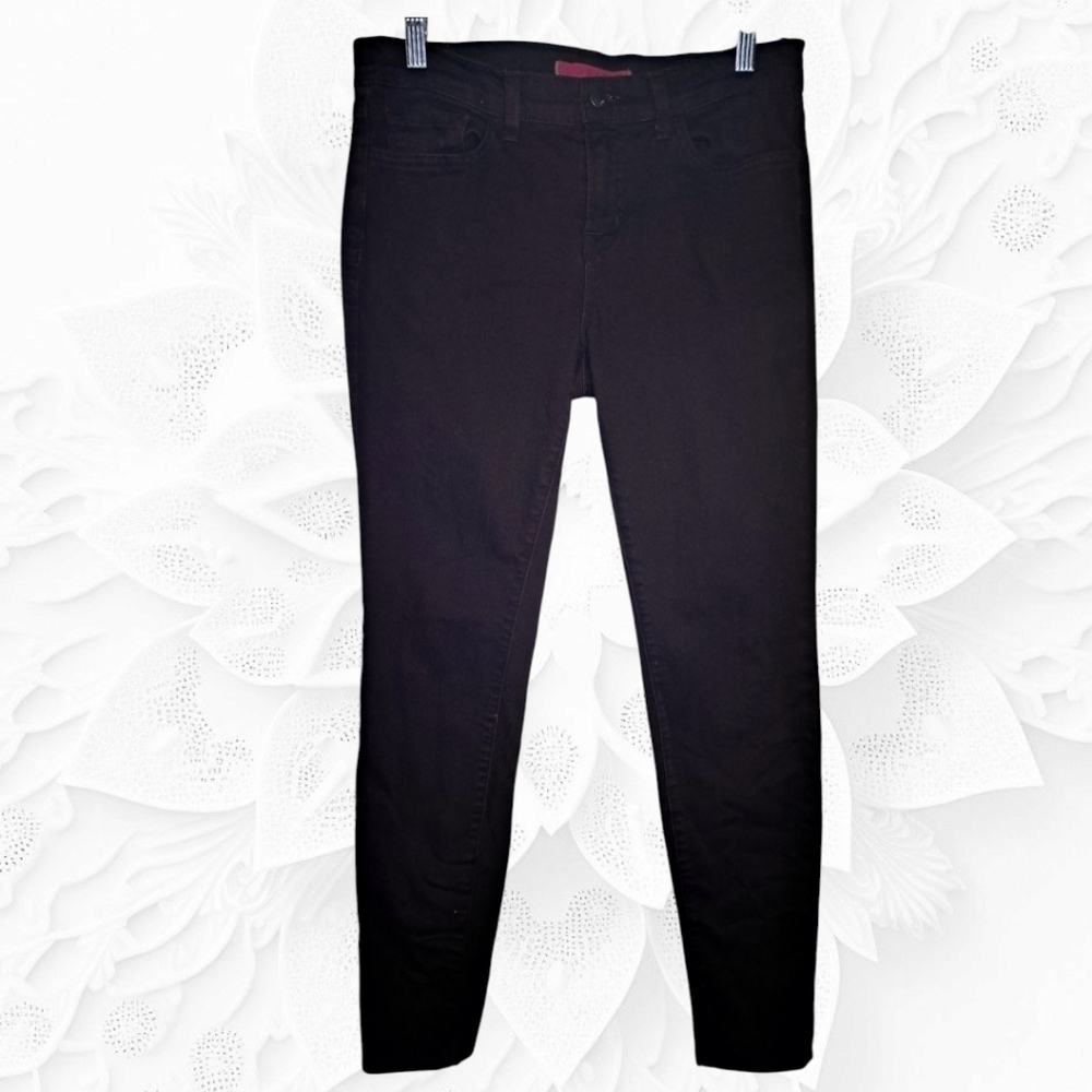 J Brand Dark Noir Red Skinny Denim Jeans Size 29